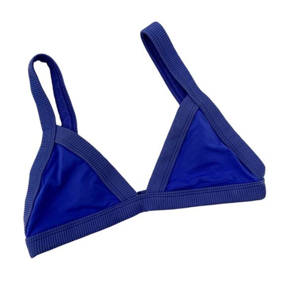 One One blue triangle‎ bikini top